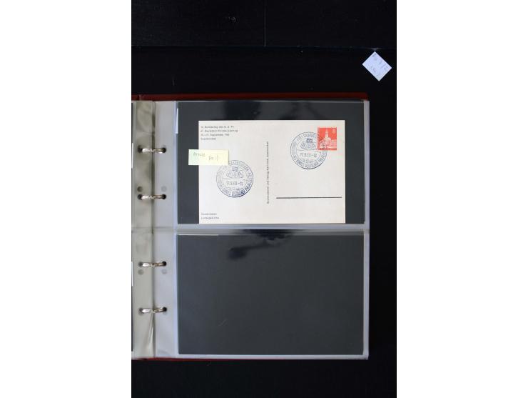 1952/90, Privatganzsachen-Sammlung mit ca. 1300 Umschlägen, Karten, Streifbändern etc., ungebraucht und gestempelt mit Double