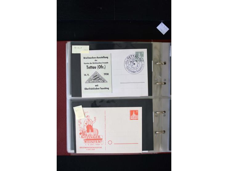 1952/90, Privatganzsachen-Sammlung mit ca. 1300 Umschlägen, Karten, Streifbändern etc., ungebraucht und gestempelt mit Double