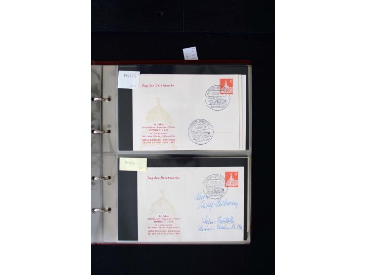 1952/90, Privatganzsachen-Sammlung mit ca. 1300 Umschlägen, Karten, Streifbändern etc., ungebraucht und gestempelt mit Double