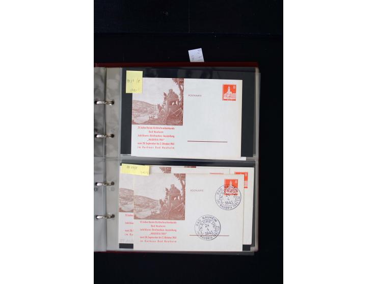 1952/90, Privatganzsachen-Sammlung mit ca. 1300 Umschlägen, Karten, Streifbändern etc., ungebraucht und gestempelt mit Double