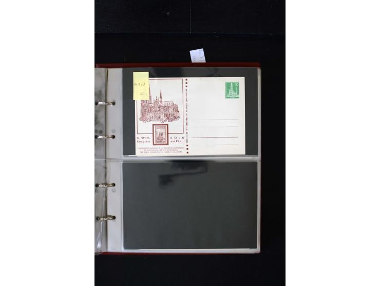 1952/90, Privatganzsachen-Sammlung mit ca. 1300 Umschlägen, Karten, Streifbändern etc., ungebraucht und gestempelt mit Double