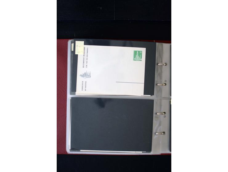 1952/90, Privatganzsachen-Sammlung mit ca. 1300 Umschlägen, Karten, Streifbändern etc., ungebraucht und gestempelt mit Double