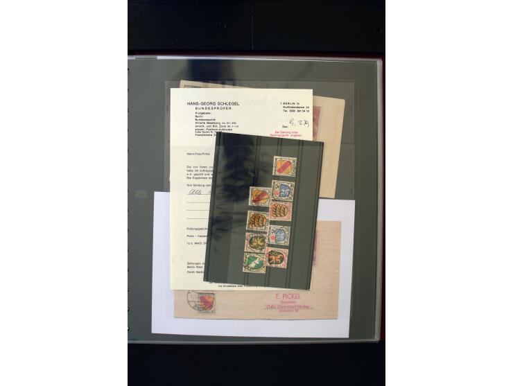 1945/49, in den Hauptnummern weit überkomplette Sammlung mit vielen weiteren Besonderheiten wie Mi.-Nr. 11-13 vL, Baden Block