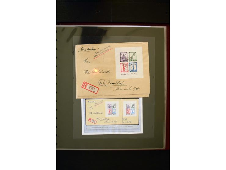 1945/49, in den Hauptnummern weit überkomplette Sammlung mit vielen weiteren Besonderheiten wie Mi.-Nr. 11-13 vL, Baden Block