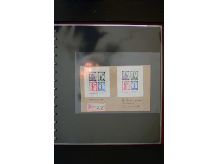 1945/49, in den Hauptnummern weit überkomplette Sammlung mit vielen weiteren Besonderheiten wie Mi.-Nr. 11-13 vL, Baden Block