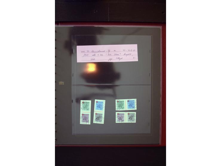 1945/49, in den Hauptnummern weit überkomplette Sammlung mit vielen weiteren Besonderheiten wie Mi.-Nr. 11-13 vL, Baden Block