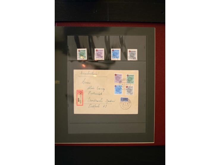 1945/49, in den Hauptnummern weit überkomplette Sammlung mit vielen weiteren Besonderheiten wie Mi.-Nr. 11-13 vL, Baden Block