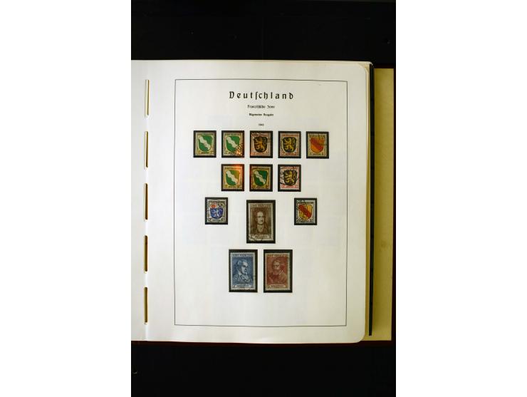 1945/49, postfrische und ungebrauchte in den Hauptnummern kpl. Sammlung mit Konstanz II, dazu gestempelte Sammlung teils sign