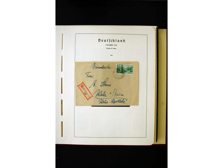 1945/49, postfrische und ungebrauchte in den Hauptnummern kpl. Sammlung mit Konstanz II, dazu gestempelte Sammlung teils sign