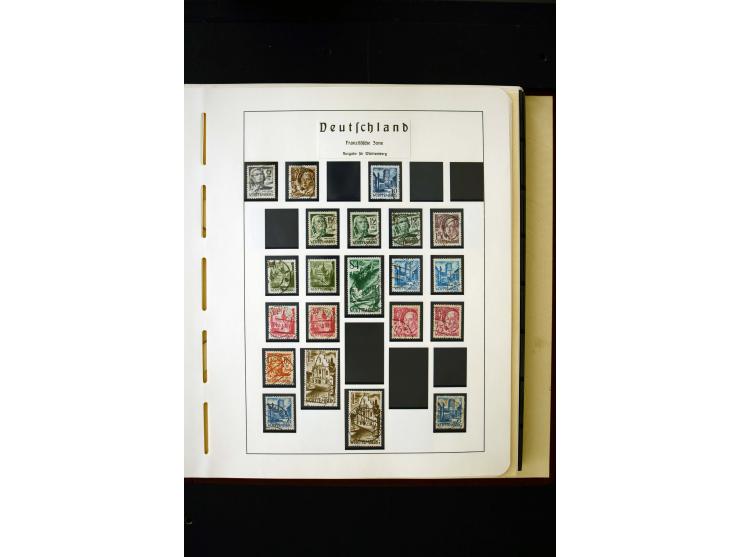 1945/49, postfrische und ungebrauchte in den Hauptnummern kpl. Sammlung mit Konstanz II, dazu gestempelte Sammlung teils sign
