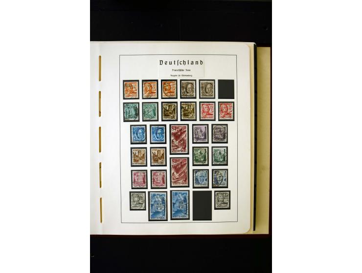 1945/49, postfrische und ungebrauchte in den Hauptnummern kpl. Sammlung mit Konstanz II, dazu gestempelte Sammlung teils sign