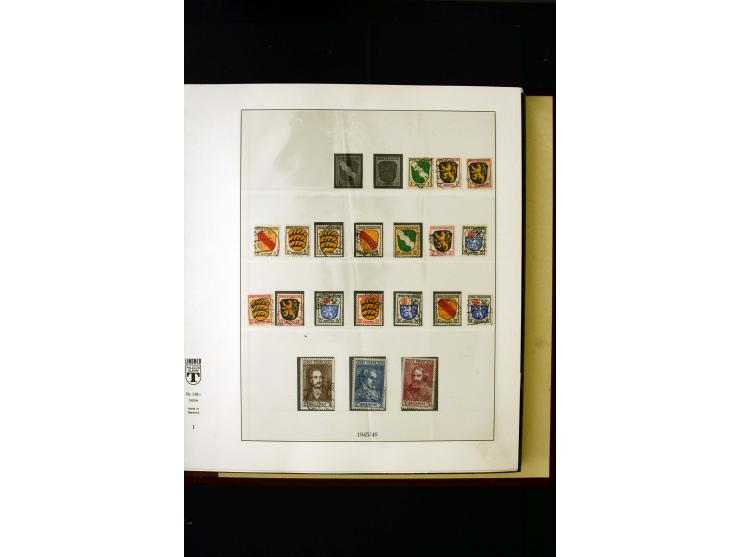 1945/49, postfrische und ungebrauchte in den Hauptnummern kpl. Sammlung mit Konstanz II, dazu gestempelte Sammlung teils sign