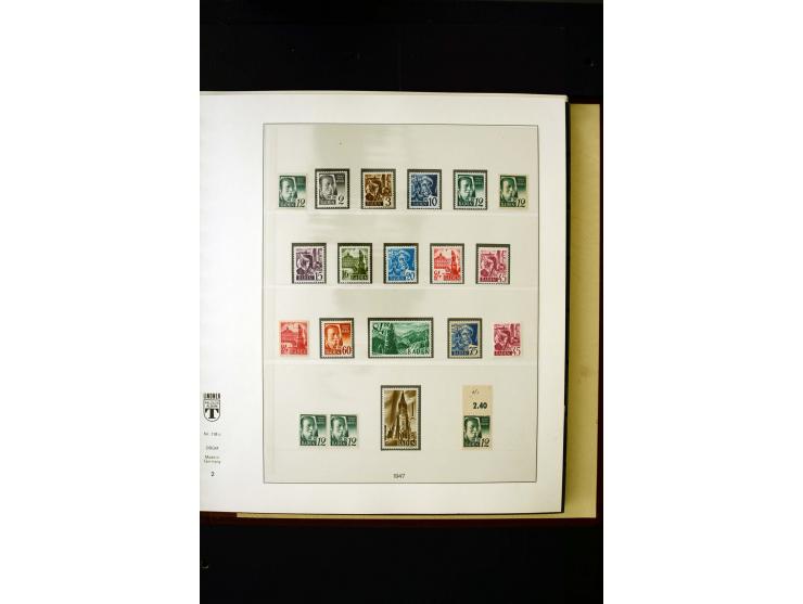 1945/49, postfrische und ungebrauchte in den Hauptnummern kpl. Sammlung mit Konstanz II, dazu gestempelte Sammlung teils sign