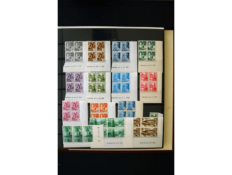 1945/49, postfrische und ungebrauchte in den Hauptnummern kpl. Sammlung mit Konstanz II, dazu gestempelte Sammlung teils sign