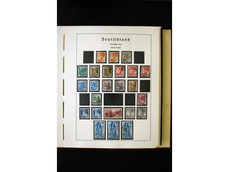 1945/49, postfrische und ungebrauchte in den Hauptnummern kpl. Sammlung mit Konstanz II, dazu gestempelte Sammlung teils sign