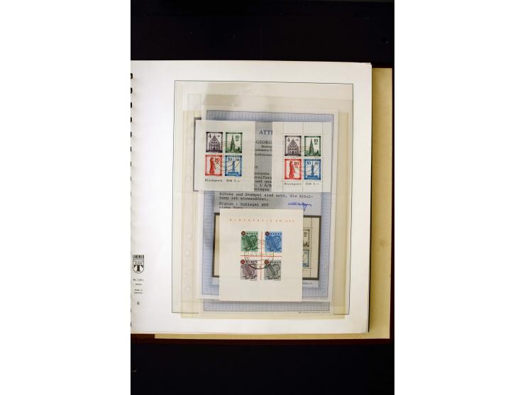 1945/49, postfrische und ungebrauchte in den Hauptnummern kpl. Sammlung mit Konstanz II, dazu gestempelte Sammlung teils sign