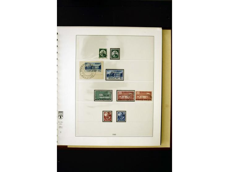 1945/49, postfrische und ungebrauchte in den Hauptnummern kpl. Sammlung mit Konstanz II, dazu gestempelte Sammlung teils sign