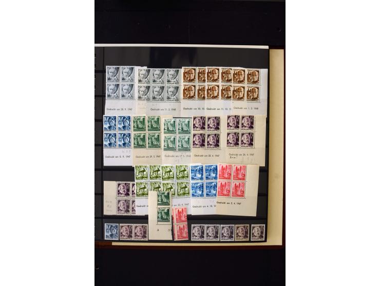 1945/49, postfrische und ungebrauchte in den Hauptnummern kpl. Sammlung mit Konstanz II, dazu gestempelte Sammlung teils sign