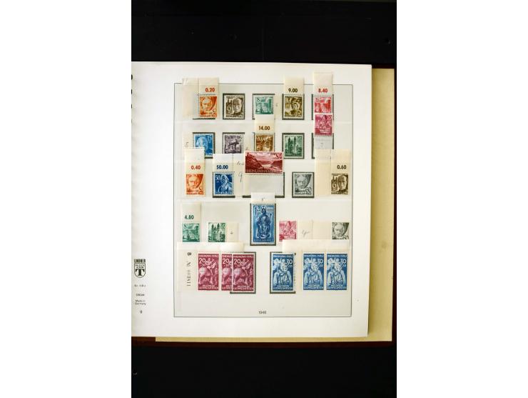 1945/49, postfrische und ungebrauchte in den Hauptnummern kpl. Sammlung mit Konstanz II, dazu gestempelte Sammlung teils sign