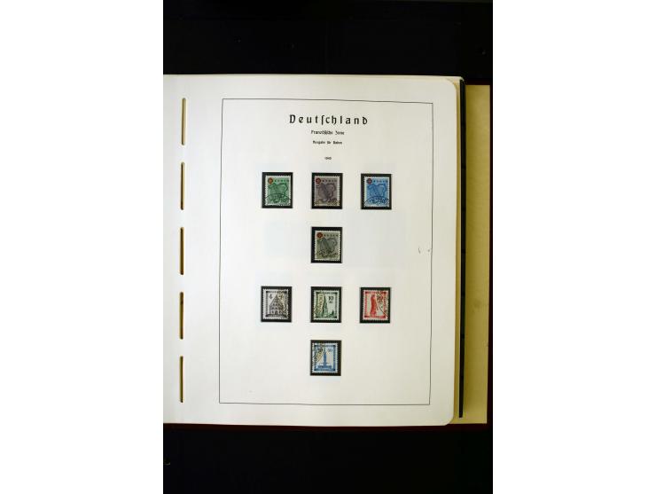 1945/49, postfrische und ungebrauchte in den Hauptnummern kpl. Sammlung mit Konstanz II, dazu gestempelte Sammlung teils sign