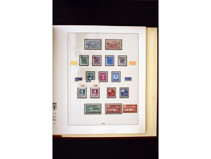 1945/49, postfrische und ungebrauchte in den Hauptnummern kpl. Sammlung mit Konstanz II, dazu gestempelte Sammlung teils sign