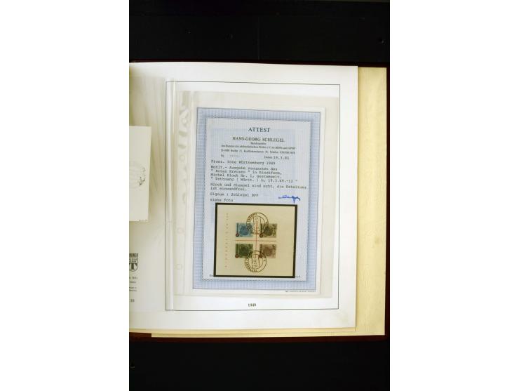1945/49, postfrische und ungebrauchte in den Hauptnummern kpl. Sammlung mit Konstanz II, dazu gestempelte Sammlung teils sign