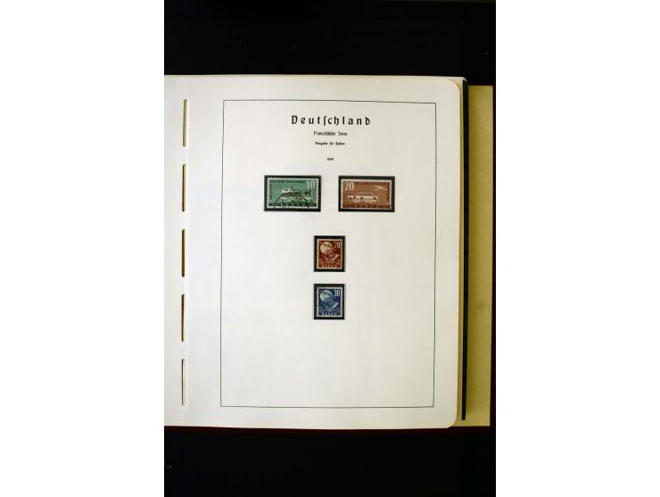 1945/49, postfrische und ungebrauchte in den Hauptnummern kpl. Sammlung mit Konstanz II, dazu gestempelte Sammlung teils sign