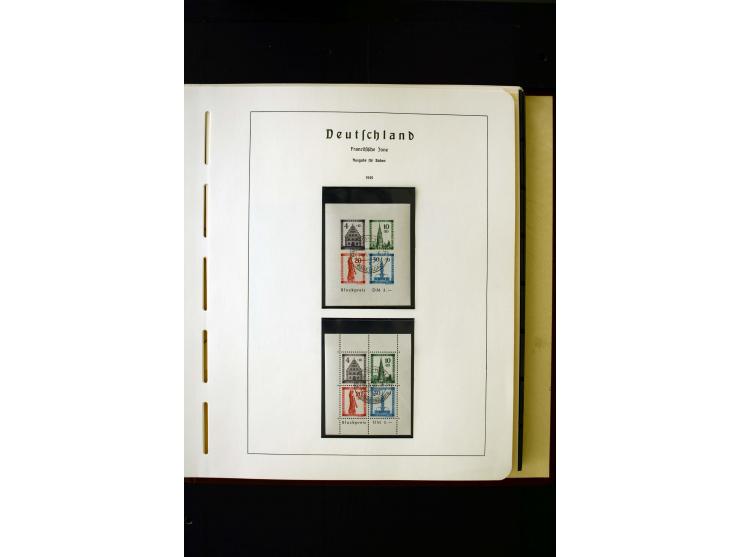 1945/49, postfrische und ungebrauchte in den Hauptnummern kpl. Sammlung mit Konstanz II, dazu gestempelte Sammlung teils sign