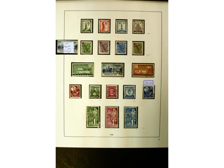 1945/49, gestempelte Sammlung mit KonstanzII doppelt sign. Schlegel BPP, alles Blocks (3 Fotoatteste und ein Fotobefund Strau