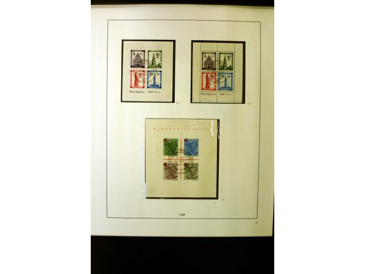 1945/49, gestempelte Sammlung mit KonstanzII doppelt sign. Schlegel BPP, alles Blocks (3 Fotoatteste und ein Fotobefund Strau