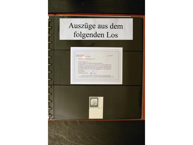 1949/57, postfische und gestempelte Sammlung, in den Hauptnummern mindstens zweimal komplett, dazu viele weitere gute Werte, 