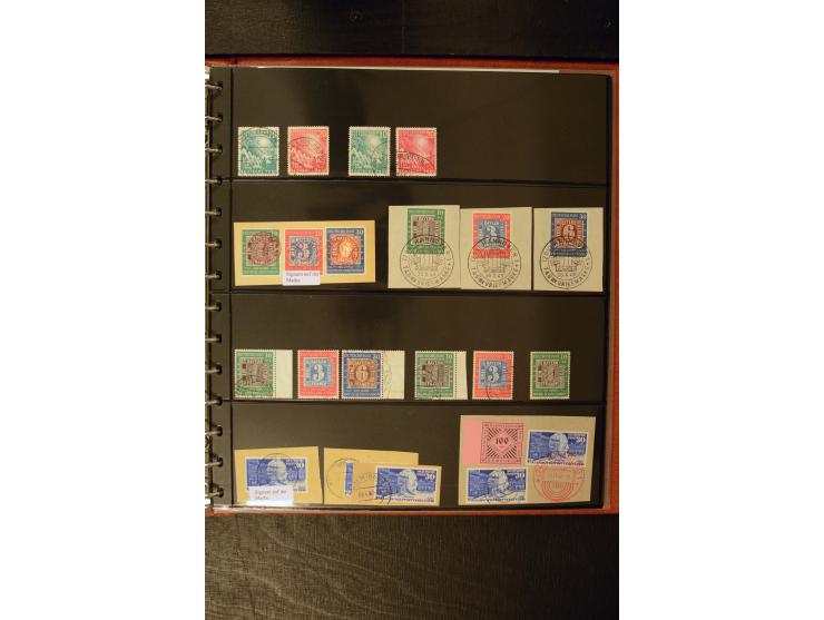 1949/57, postfische und gestempelte Sammlung, in den Hauptnummern mindstens zweimal komplett, dazu viele weitere gute Werte, 