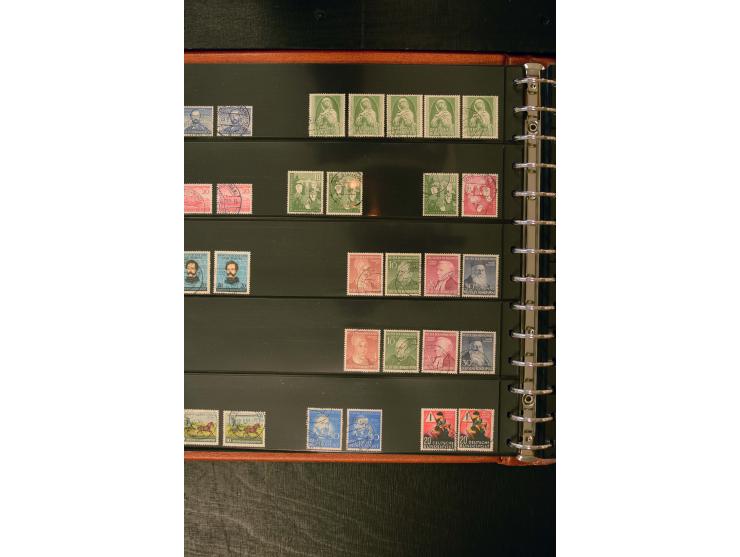 1949/57, postfische und gestempelte Sammlung, in den Hauptnummern mindstens zweimal komplett, dazu viele weitere gute Werte, 