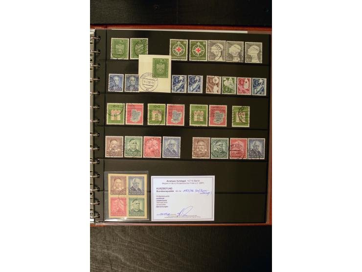 1949/57, postfische und gestempelte Sammlung, in den Hauptnummern mindstens zweimal komplett, dazu viele weitere gute Werte, 