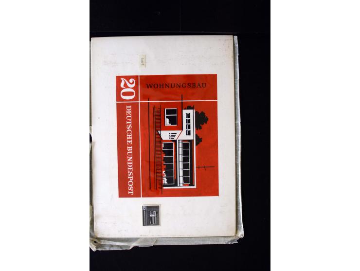 1955/65 (ca.), Partie Briefmarkenentwürfe des Künstlers Anton Stankowski (Entwurf u.a. Bund Mi.-Nr. 219 und 220), teils mit o