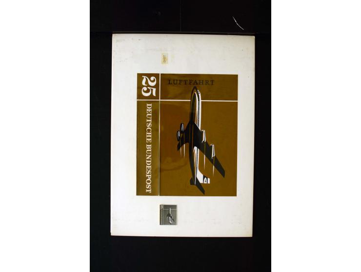 1955/65 (ca.), Partie Briefmarkenentwürfe des Künstlers Anton Stankowski (Entwurf u.a. Bund Mi.-Nr. 219 und 220), teils mit o