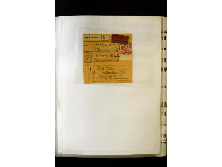 1954/1964, Ausstellungs-Sammlung "HEUSS I" in 2 Ordnern mit vielen besseren Einzel- und Mehrfachfrankaturen, reichlich Portos