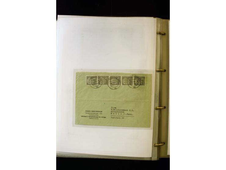 1954/1964, Ausstellungs-Sammlung "HEUSS I" in 2 Ordnern mit vielen besseren Einzel- und Mehrfachfrankaturen, reichlich Portos