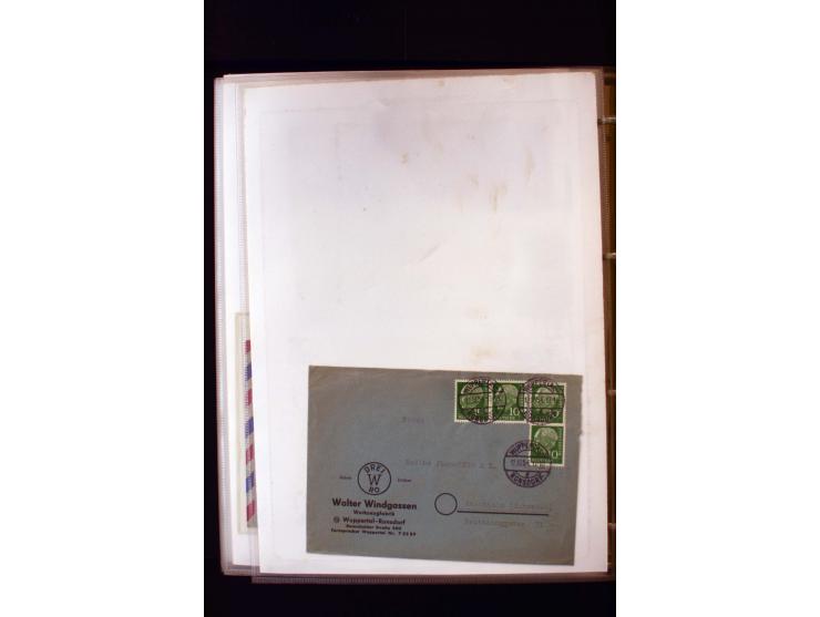 1954/1964, Ausstellungs-Sammlung "HEUSS I" in 2 Ordnern mit vielen besseren Einzel- und Mehrfachfrankaturen, reichlich Portos