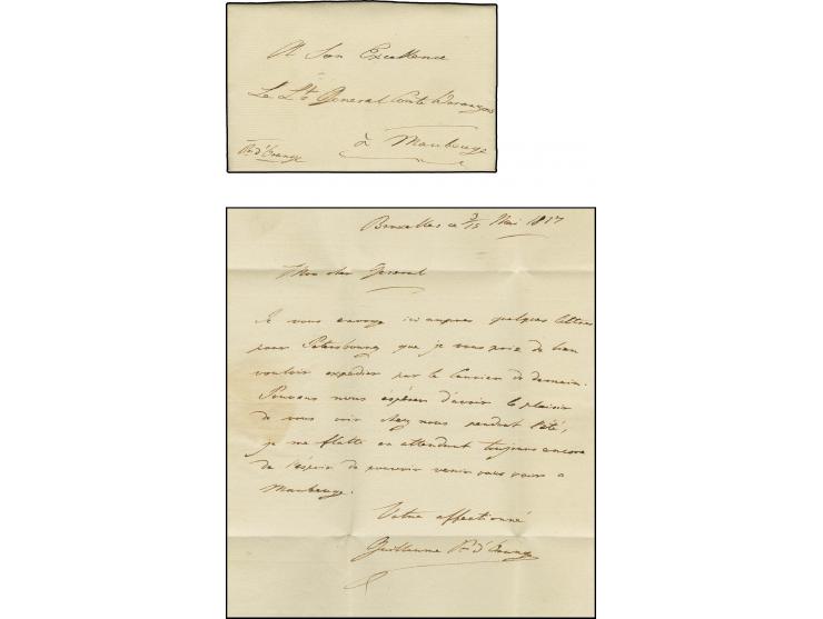 DUTCH PERIOD (1815-1830): William II (1792-1849), Grand Duke of Luxemburg and King of the Netherlands, letter in his own hand