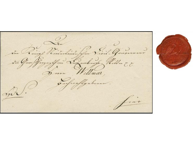 1816, entire military letter with inside printed "Festung = Luxemburg" and dated "Luxemburg den 29ten Juni 1816" from the com