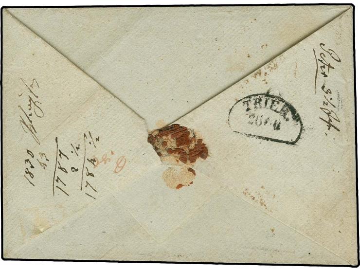 "LUXEMBURG 25 JUNI", Dutch type single circle on entire letter 1830 from a Prussian soldier at Luxemburg to Burscheid near So