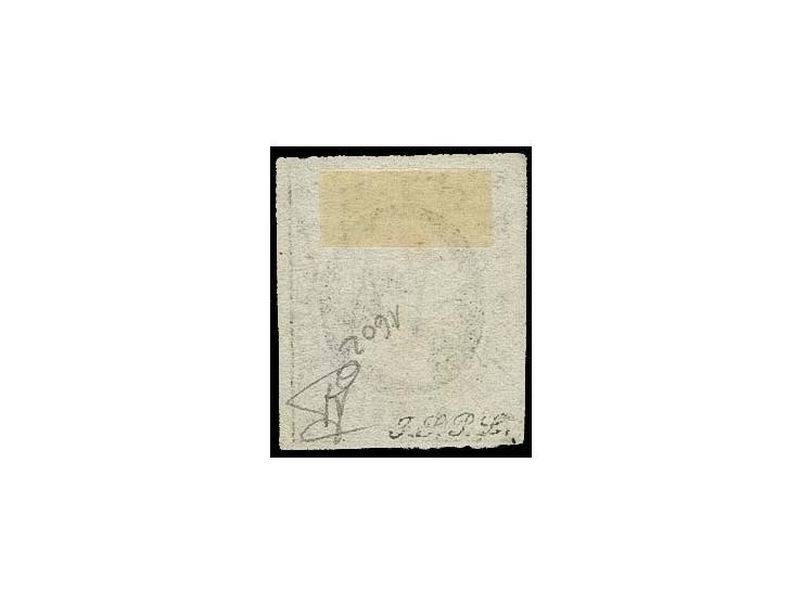 10 c. black, ample to mostly wide margins, nicely cancelled by sole strike of rural single circle "A...", very fine and extre