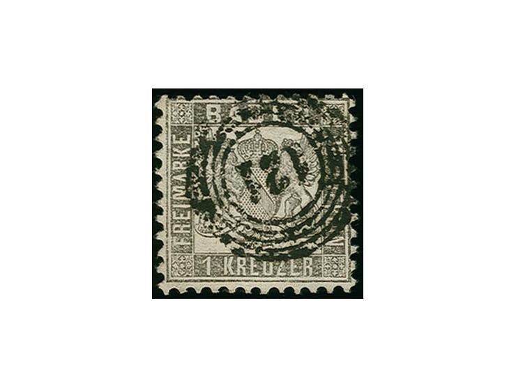 1862/66, 1 sgr. silbergrau, farbfrisch und einwandfrei gezähnt mit zentrischer Nr. "121" SÄCKINGEN, Kabinett, sign. Unverfert