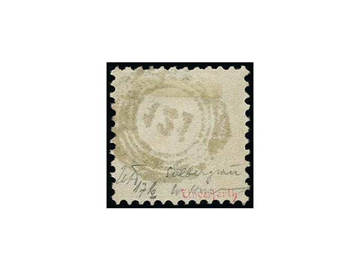 1862/66, 1 sgr. silbergrau, farbfrisch und einwandfrei gezähnt mit zentrischer Nr. "121" SÄCKINGEN, Kabinett, sign. Unverfert