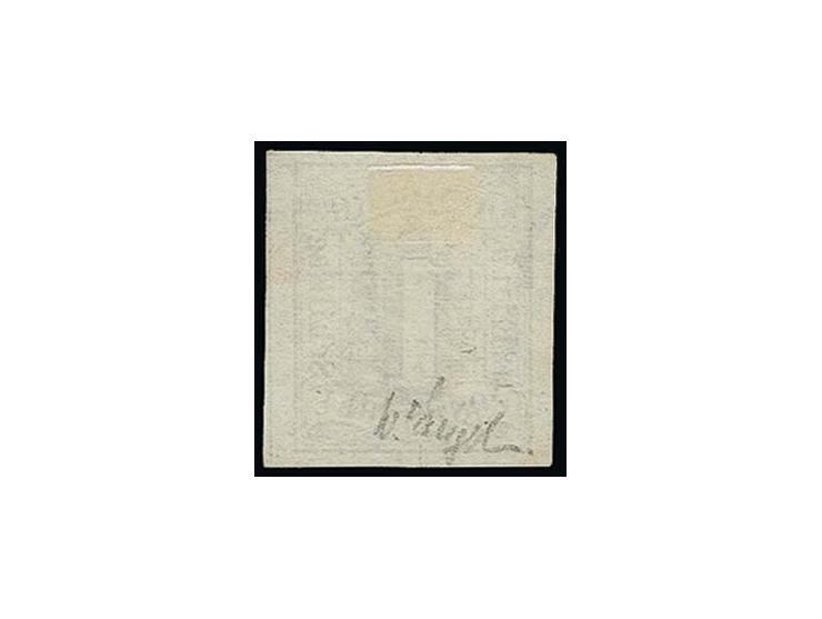 1 Sch. braun, voll- bis sehr breitrandig mit zentrisch aufgesetztem Ortsstempel "BERGEDORF 21 8", Kabinett, handschriftlich s