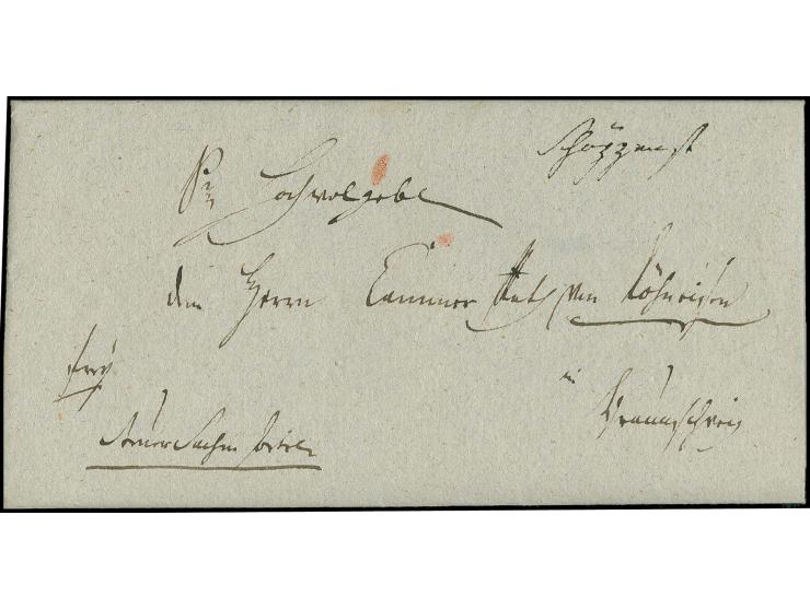 "Schöppenstedt", handschriftlich auf kpl. Faltbrief 1808 nach Braunschweig, selten