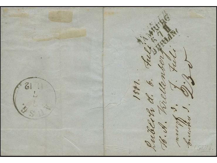 1859, 4 Sch. dunkelgrün, farbfrisch und allseits breitrandig mit sauber aufgesetztem Strichstempel und nebengesetztem DKr. "L