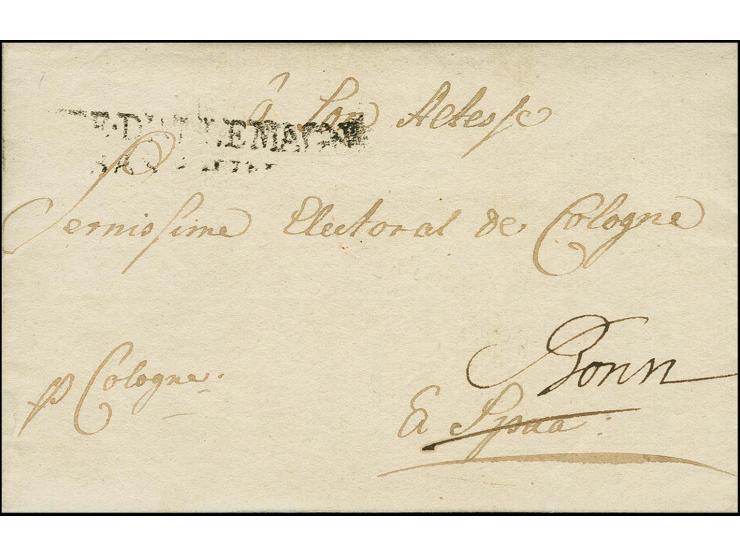 1759, "ARMEE ALLEMAGNE", L1 etwa schwach auf kpl. Brief geschrieben "am Vorposten bei Minden den 31ten Juli 1859", dem Vorabe