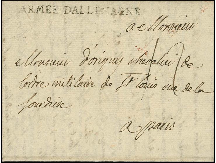 1760, "ARMEE ALLEMAGNE", L1 sauber auf kpl. Brief von Altwildungen nach Paris